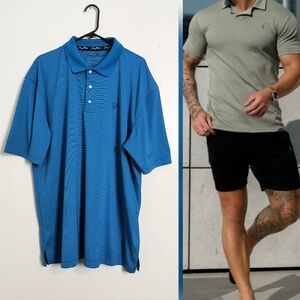 Wrangler George Straight Performance Polo Shirt Size XL/XG/TG Striped Blue